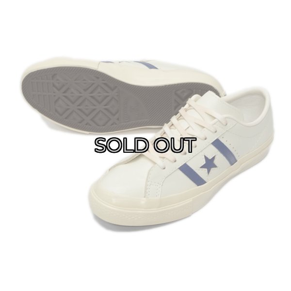 画像3: CONVERSE(コンバース)STAR&BARS(スター&バーズ)"US LEATHER" / Off White×Blue(オフホワイト×ブルー) (3)