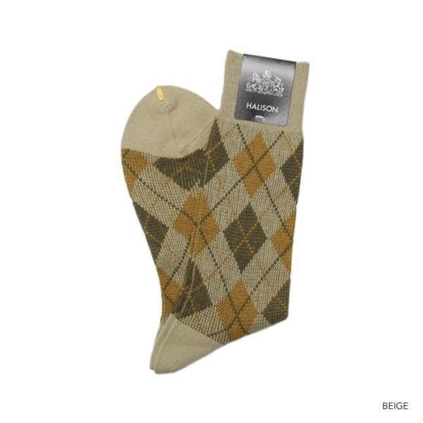 画像4: HALISON（ハリソン）綿麻 ミドルアーガイルソックス /  4Colros（全4色展開）※3足までメール便発送可 (4)