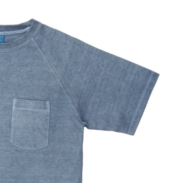 画像4: Good On(グッドオン)Short Sleeve Heavy Raglan Pocket Tee(ショートスリーブヘビーラグランポケットTシャツ)"Pigment Dye"/ Ajisai(アジサイ) (4)