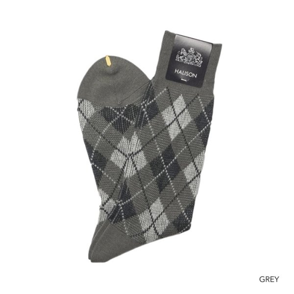 画像5: HALISON（ハリソン）綿麻 ミドルアーガイルソックス /  4Colros（全4色展開）※3足までメール便発送可 (5)