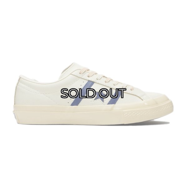 画像1: CONVERSE(コンバース)STAR&BARS(スター&バーズ)"US LEATHER" / Off White×Blue(オフホワイト×ブルー) (1)