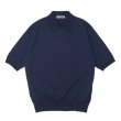 画像1: KAPTAIN SUNSHINE（キャプテンサンシャイン）Cotton Knit Polo Shirt（コットンニットポロシャツ）/ Navy（ネイビー） (1)