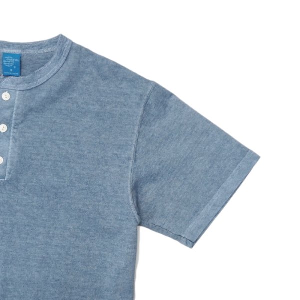 画像4: Good On（グッドオン）Short Sleeve Henley Neck Tee（ショートスリーブヘンリーネックTシャツ）"Pigment Dye" / Ajisai（アジサイ） (4)