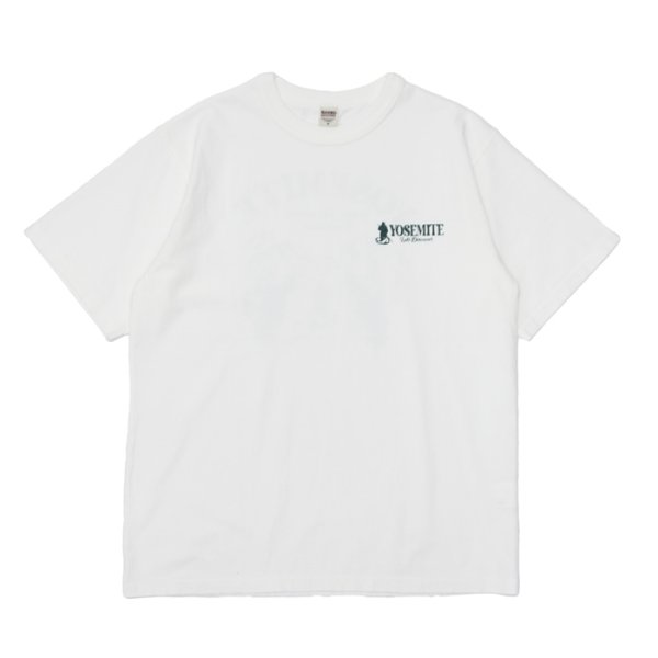 画像1: BARNS OUTFITTERS (バーンズアウトフィッターズ) Tough Neck S/S Print T-Shirt (タフネックプリントTシャツ) "YOSEMITE" / White(ホワイト) (1)