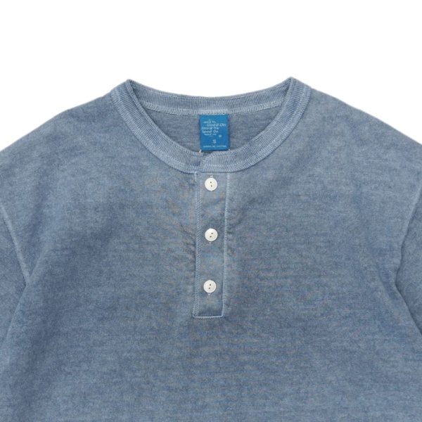 画像3: Good On（グッドオン）Short Sleeve Henley Neck Tee（ショートスリーブヘンリーネックTシャツ）"Pigment Dye" / Ajisai（アジサイ） (3)