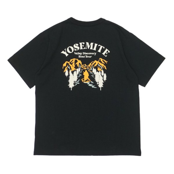 画像2: BARNS OUTFITTERS (バーンズアウトフィッターズ) Tough Neck S/S Print T-Shirt (タフネックプリントTシャツ) "YOSEMITE" / Black(ブラック) (2)