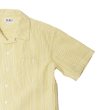 画像4: SERO（セロ）Short Sleeve Open Collar Shirt（ショートスリーブオープンカラーシャツ）"Seersucker" / Yellow（イエロー） (4)