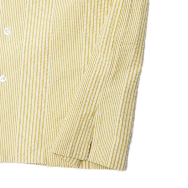 画像5: 『OUTLET』SERO(セロ)Short Sleeve Open Collar Shirt(ショートスリーブオープンカラーシャツ)"Seersucker" / Yellow(イエロー) (5)