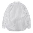 画像2: F.O.B FACTORY（エフオービーファクトリー）BAND COLLAR SHIRT（バンドカラーシャツ）"STRIPE" / White（ホワイト） (2)