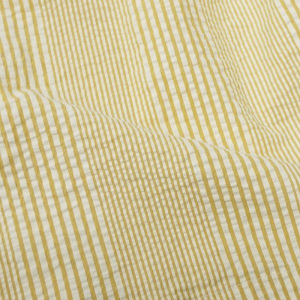 画像6: 『OUTLET』SERO(セロ)Short Sleeve Open Collar Shirt(ショートスリーブオープンカラーシャツ)"Seersucker" / Yellow(イエロー) (6)