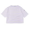 画像1: SAINT JAMES（セントジェームス）TEE LOOSE（五分袖ドロップショルダー）"Women” / NEIGE×LAILAS（ホワイト×ライラック） (1)