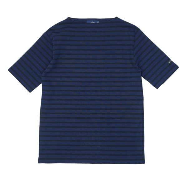 画像1: SAINT JAMES（セントジェームス）OUESSANT SHORT SLEEVE（ウエッソンショートスリーブ）/ NAVY×NOIR（ネイビー×ブラック） (1)