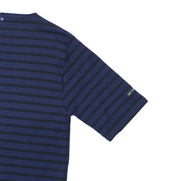 画像4: SAINT JAMES(セントジェームス)OUESSANT SHORT SLEEVE(ウエッソンショートスリーブ)"BORDER" / NAVY×NOIR(ネイビー×ブラック) (4)
