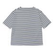 画像1: SAINT JAMES（セントジェームス）TEE LOOSE（五分袖ドロップショルダー）/ ECUME×ENCRE（ナチュラル×ネイビー） (1)