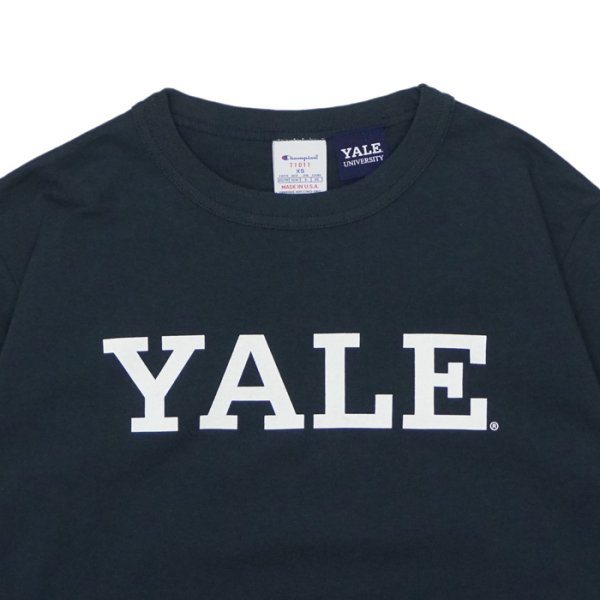 画像6: Champion（チャンピオン）"New" T1011 US Print T-Shirt（ティーテンイレブンUSプリントTシャツ）"YALE・Made i USA" / White（ホワイト）・Navy（ネイビー） (6)