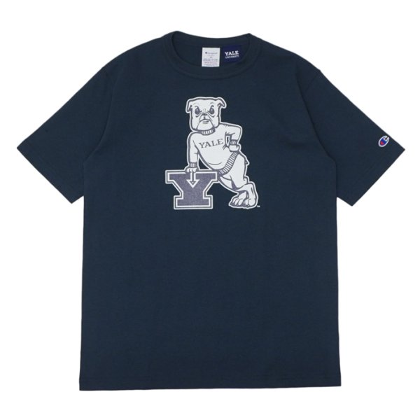 画像4: Champion(チャンピオン)"New" T1011 US Print T-Shirt(ティーテンイレブンUSプリントTシャツ)"YALE・Made in USA"/ White(ホワイト)・Navy(ネイビー) (4)