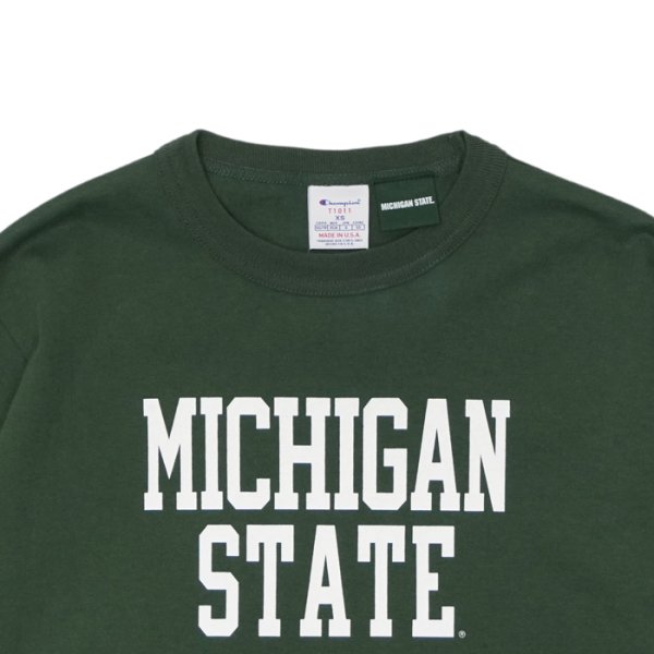 画像6: Champion（チャンピオン）"New" T1011 US Print T-Shirt（ティーテンイレブンUSプリントTシャツ）"MICHIGAN STATE・Made in USA" / White（ホワイト）・Green（グリーン） (6)