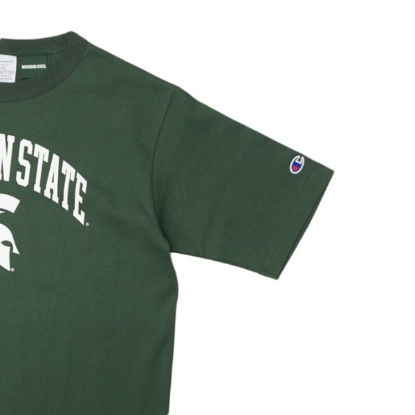 画像7: Champion(チャンピオン)"New" T1011 US Print T-Shirt(ティーテンイレブンUSプリントTシャツ)"MICHIGAN STATE・Made in USA" / White(ホワイト)・Moss Green(モスグリーン) (7)