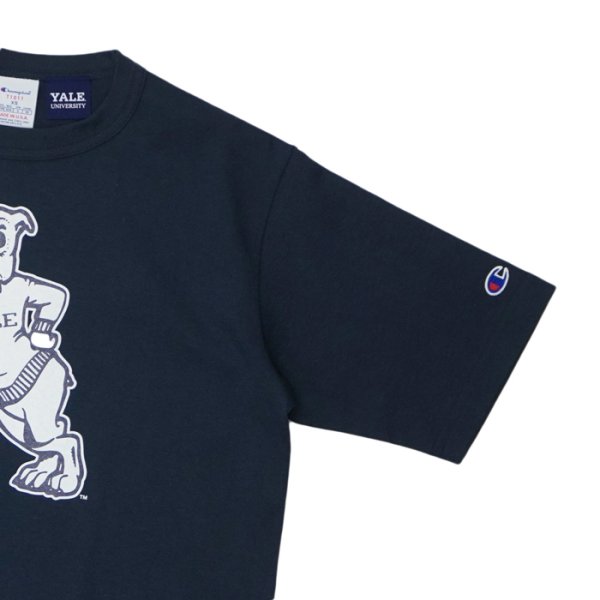 画像7: Champion(チャンピオン)"New" T1011 US Print T-Shirt(ティーテンイレブンUSプリントTシャツ)"YALE・Made in USA"/ White(ホワイト)・Navy(ネイビー) (7)