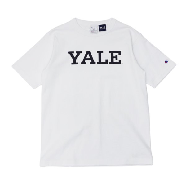 画像2: Champion（チャンピオン）"New" T1011 US Print T-Shirt（ティーテンイレブンUSプリントTシャツ）"YALE・Made i USA" / White（ホワイト）・Navy（ネイビー） (2)