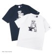画像1: Champion（チャンピオン）T1011 US Print T-Shirt（ティーテンイレブンUSプリントTシャツ）"YALE"/ White（ホワイト）・Navy（ネイビー） (1)