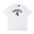画像2: Champion（チャンピオン）T1011 US Print T-Shirt（ティーテンイレブンUSプリントTシャツ）"MICHIGAN STATE"/ White（ホワイト）・Moss Green（モスグリーン） (2)