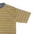 画像3: Nigel Cabourn（ナイジェル・ケーボン）9.5oz BORDER H/S T-SHIRT（9.5ozボーダーハーフスリーブTシャツ）/ Khaki（カーキ） (3)