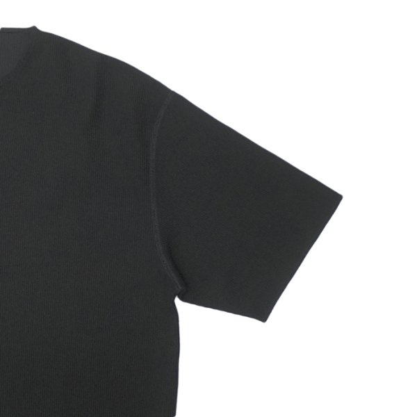 画像4: blurhms ROOTSTOCK（ブラームスルーツストック）Rough&Smooth Thermal Over-Neck S/S（ラフ&スムースサーマルオーバーネックシャツS/S）/ Black（ブラック） (4)