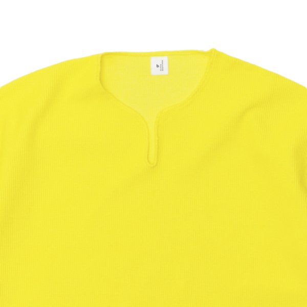画像3: blurhms ROOTSTOCK（ブラームスルーツストック）Rough&Smooth Thermal Over-Neck（ラフ&スムースサーマルオーバーネックシャツ）/ Yellow（イエロー） (3)