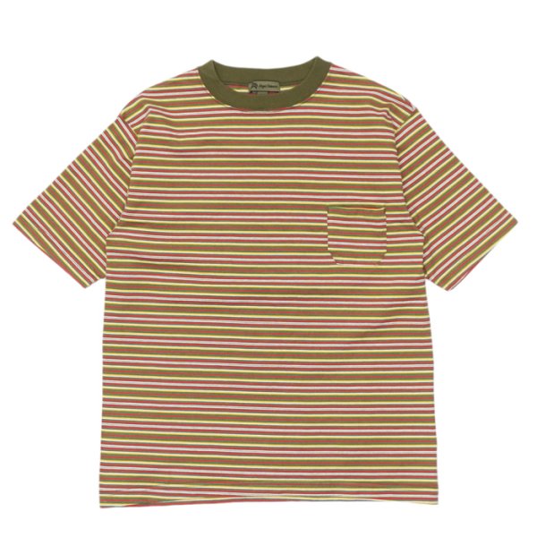 画像1: Nigel Cabourn（ナイジェル・ケーボン）9.5oz BORDER H/S T-SHIRT（9.5ozボーダーハーフスリーブTシャツ）/ Green（グリーン） (1)