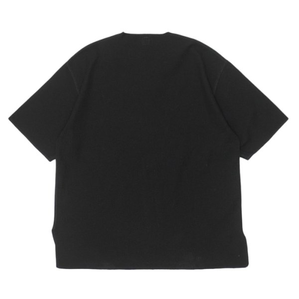 画像2: blurhms ROOTSTOCK（ブラームスルーツストック）Rough&Smooth Thermal Over-Neck S/S（ラフ&スムースサーマルオーバーネックシャツS/S）/ Black（ブラック） (2)