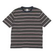 画像1: felco（フェルコ） S/S Crew Pocket Tee（S/SクルーポケットTシャツ）”CRESER STRIPE" / Deep Black-White×Burgundy Stripe（ダークブラック-ホワイト×バーガンディストライプ） (1)