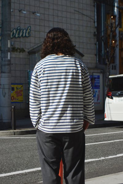 画像8: SAINT JAMES(セントジェームス)MORLAIX LOOSE(モーレ ルーズ)”Men" / ECUME×ENCRE(ミルキーホワイト×ブルーネイビー) (8)