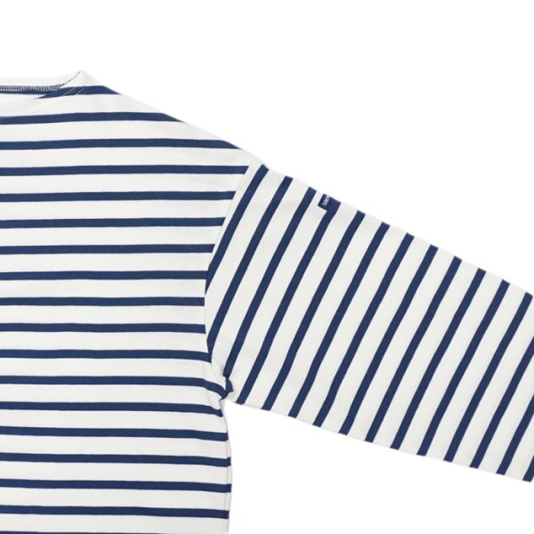 画像4: SAINT JAMES(セントジェームス)MORLAIX LOOSE(モーレ ルーズ)”Men" / ECUME×ENCRE(ミルキーホワイト×ブルーネイビー) (4)