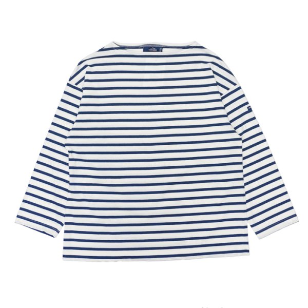 画像1: SAINT JAMES（セントジェームス）MORLAIX LOOSE（モーレ ルーズ）”Men" / ECUME×ENCRE（ミルキーホワイト×ブルーネイビー） (1)
