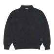 画像1: alvana（アルヴァナ）WASHI SKIPPER L/S KNIT（和紙スキッパーL/Sニット）/ Black（ブラック） (1)