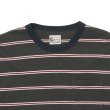 画像3: felco（フェルコ） S/S Crew Pocket Tee（S/SクルーポケットTシャツ）”CRESER STRIPE" / Deep Black-White×Burgundy Stripe（ダークブラック-ホワイト×バーガンディストライプ） (3)