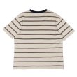 画像2: felco（フェルコ） S/S Crew Pocket Tee（S/SクルーポケットTシャツ）”CRESER STRIPE" / Natural-Blue×Mastard Stripe（ナチュラル-ブルー×マスタードストライプ） (2)