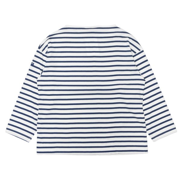 画像2: SAINT JAMES(セントジェームス)MORLAIX LOOSE(モーレ ルーズ)”Men" / ECUME×ENCRE(ミルキーホワイト×ブルーネイビー) (2)