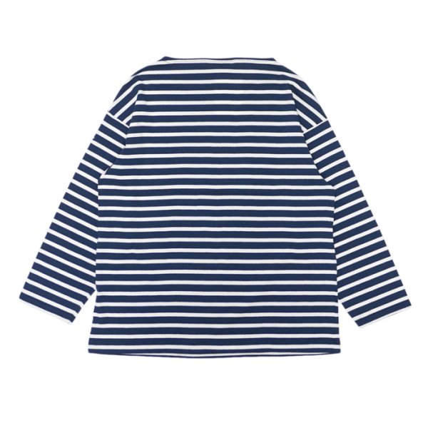 画像2: SAINT JAMES(セントジェームス)MORLAIX LOOSE(モーレ ルーズ)”Men" / MARINE×ECUME(マリン×ミルキーホワイト) (2)