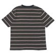 画像2: felco（フェルコ） S/S Crew Pocket Tee（S/SクルーポケットTシャツ）”CRESER STRIPE" / Deep Black-White×Burgundy Stripe（ダークブラック-ホワイト×バーガンディストライプ） (2)