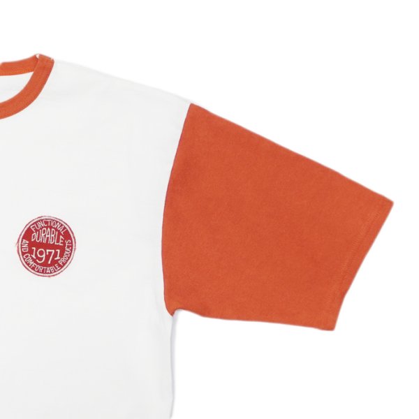画像4: Nigel Cabourn(ナイジェル・ケーボン)Baseball Wappen T-Shirt(ベースボールワッペンTシャツ)/ Off White×Orange(オフホワイト×オレンジ) (4)