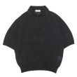 画像1: alvana（アルヴァナ）WASHI SKIPPER S/S KNIT（和紙スキッパーS/Sニット）/ Black（ブラック） (1)