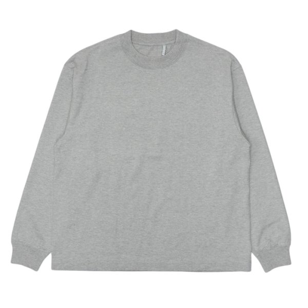 画像1: KAPTAIN SUNSHINE（キャプテンサンシャイン）Suvin Supima Tube Long Sleeve Tee Heavy（スビンスーピマチューブロングスリーブヘビーTシャツ）"SUVIN SUPIMA TUBE JERSEY HEAVY" / Feather Grey（フェザーグレー） (1)