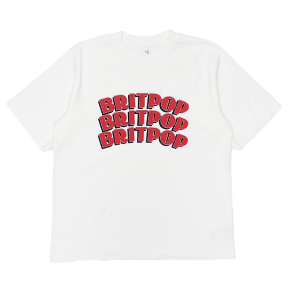 画像1: blurhms ROOTSTOCK（ブラームスルーツストック）BRITPOP Print Tee STANDARD（ブリットポップ プリントTシャツ"スタンダード"）/ White×Red（ホワイト×レッド） (1)