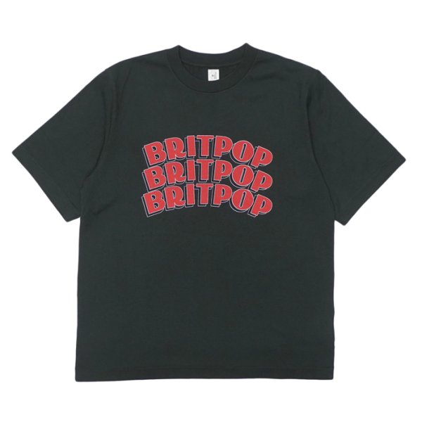 画像1: blurhms ROOTSTOCK（ブラームスルーツストック）BRITPOP Print Tee STANDARD（ブリットポップ プリントTシャツ"スタンダード"）/ INK Black×Red（インクブラック×レッド） (1)