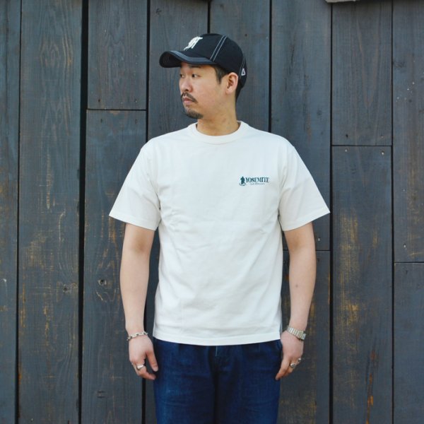 画像7: BARNS OUTFITTERS (バーンズアウトフィッターズ) Tough Neck S/S Print T-Shirt (タフネックプリントTシャツ) "YOSEMITE" / Black(ブラック) (7)
