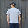 画像13: BARNS OUTFITTERS (バーンズアウトフィッターズ) Ringer Print Tee Shirt（リンガープリントTシャツ）”GARPEFLUITE＂/ White(ホワイト)・Grey (グレー) (13)