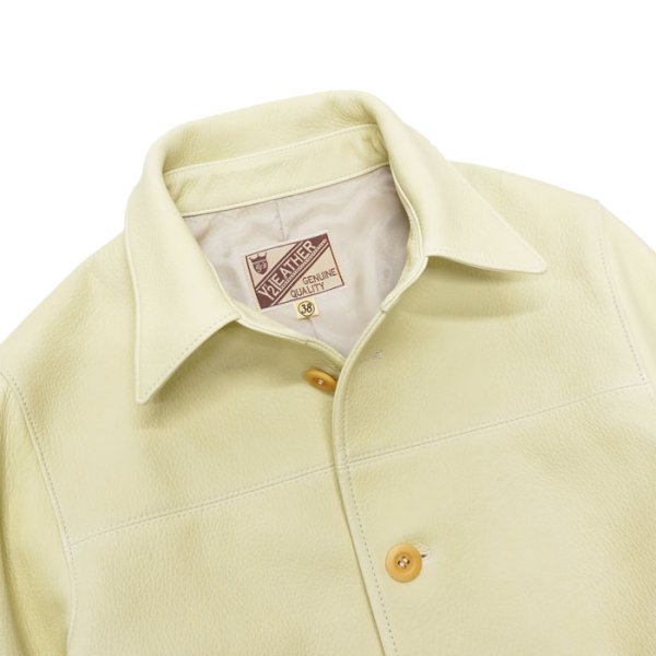 画像4: 【PointUp10%11/10迄】Y'2 LEATHER(ワイツーレザー)DEER SKIN ROUNDED HEM CAR COAT(ディアスキン カーコート)"Spring Edition" / Cream(クリーム) (4)