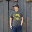 画像7: BARNS OUTFITTERS (バーンズアウトフィッターズ) Re:Producter S/S Print T-Shirt（リプロダクターS/SプリントTシャツ）”ILLINOIS＂/ Black（ブラック） (7)
